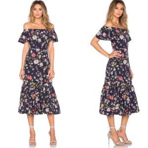 REBECCA TAYLOR OFF THE SHOULDER TAPESTRY GARDEN DRESS NWOT